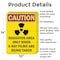 Signmission Radiation & Laser Sign, 14 in H x 10 in W, Aluminum, Rectangle OS-2PACK-CR-A-1014-V-10253 - alternate 7